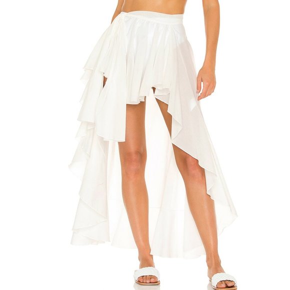 WAIMARI Flamenco High-Low Skirt One Size - Picture 1 of 7